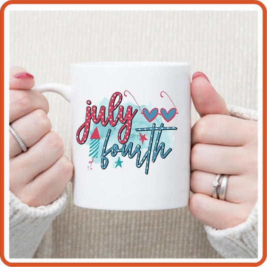 July 4th Retro | 4th of July Mugs -11oz Coffee Mug by SEC Apparel