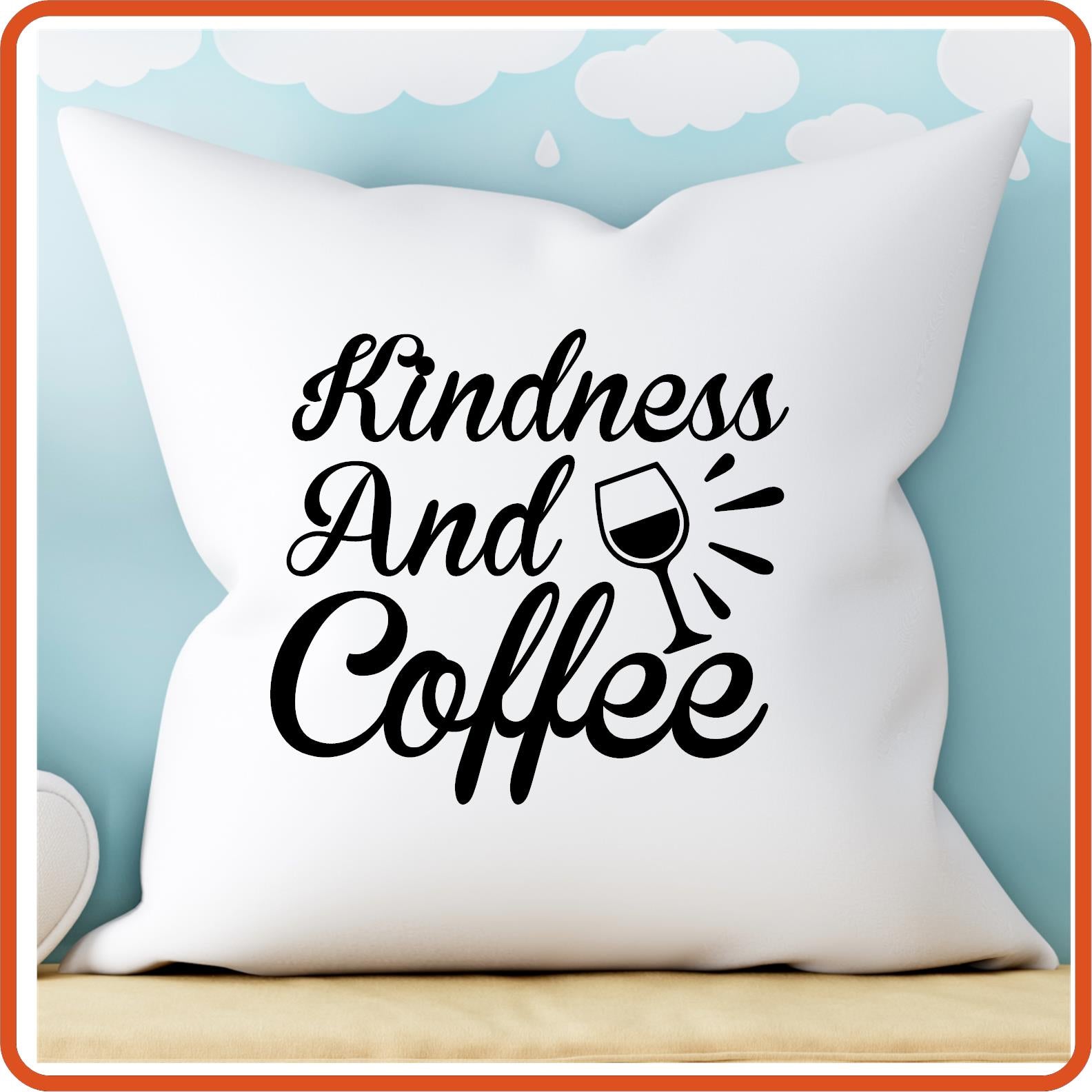 Kindness and Coffee | Throw Pillow Covers Only by SEC Apparel - secapparelonline