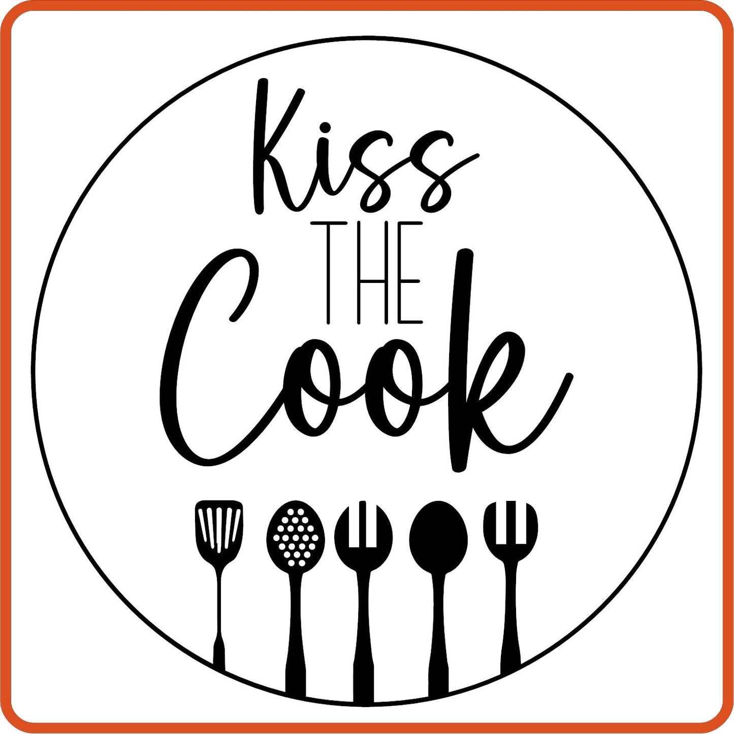Kiss the Cook | Apron Iron On Decals Patches by SEC Apparel - secapparelonline
