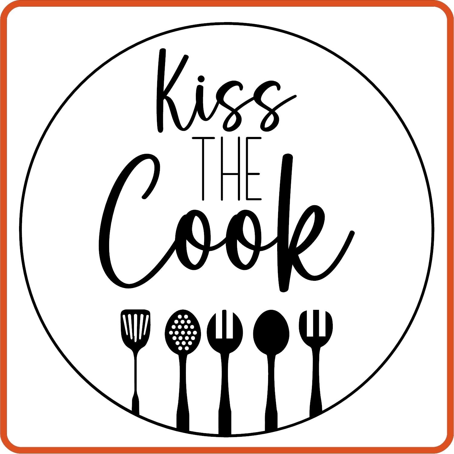 Kiss the Cook | Apron Iron On Decals Patches by SEC Apparel - secapparelonline