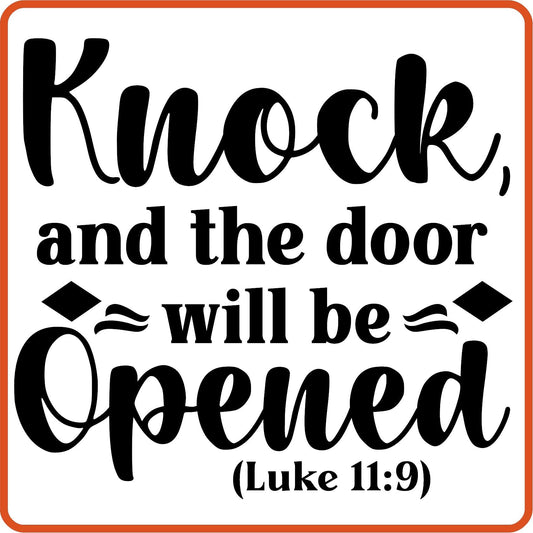 Knock and the Door will be Opened | Bible | Religious Iron On Decals Patches by SEC Apparel - secapparelonline