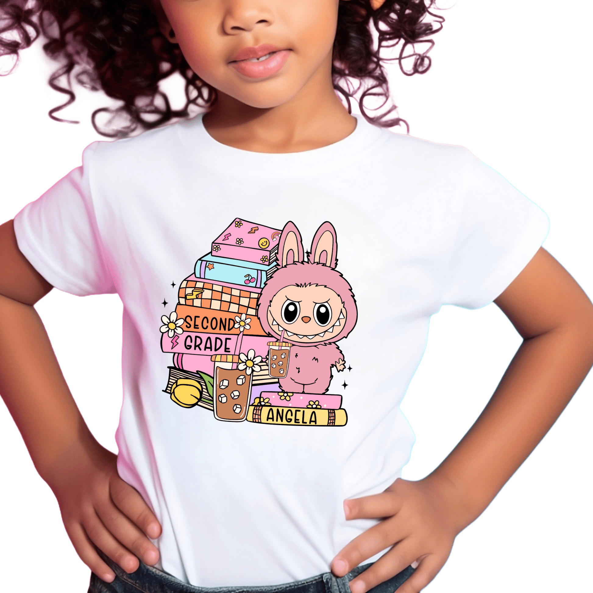 🌟 Labubu Custom Back to School Shirt – Personalized Kids Tee with Cute Cartoon Design - secapparelonline