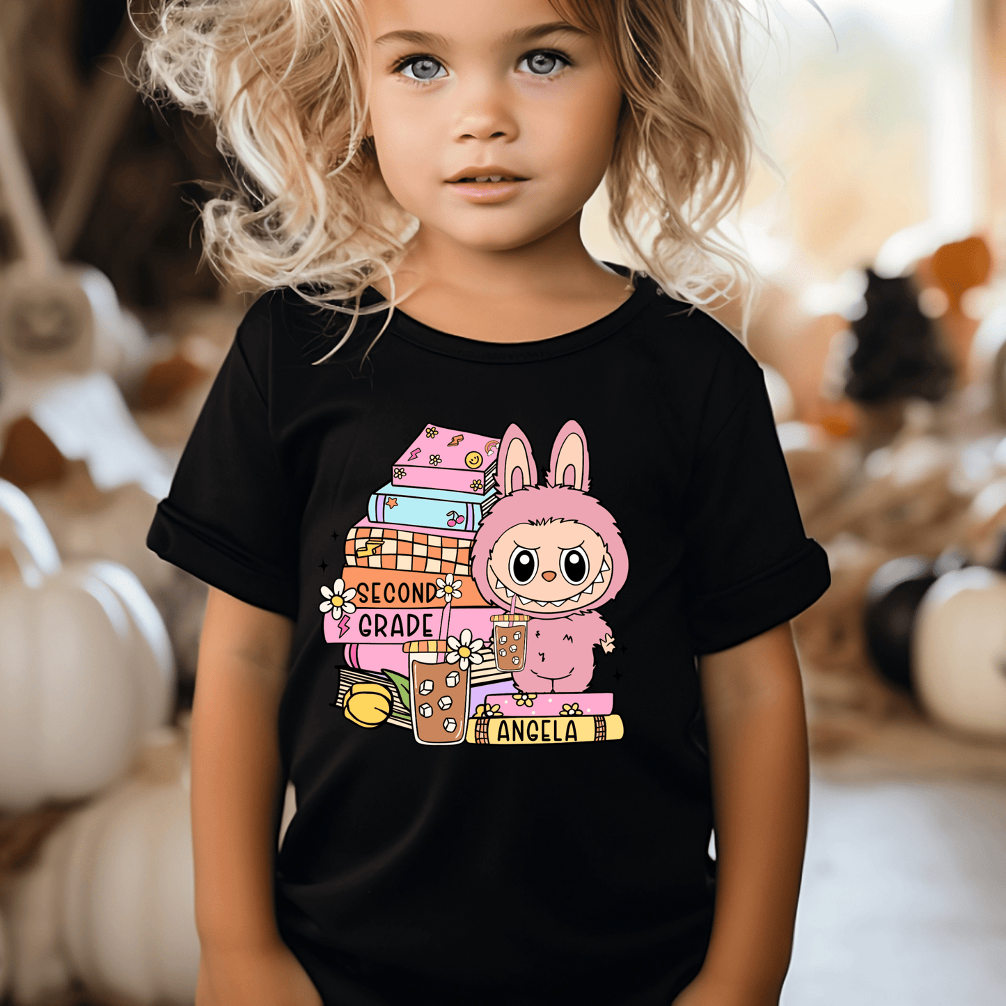🌟 Labubu Custom Back to School Shirt – Personalized Kids Tee with Cute Cartoon Design - secapparelonline