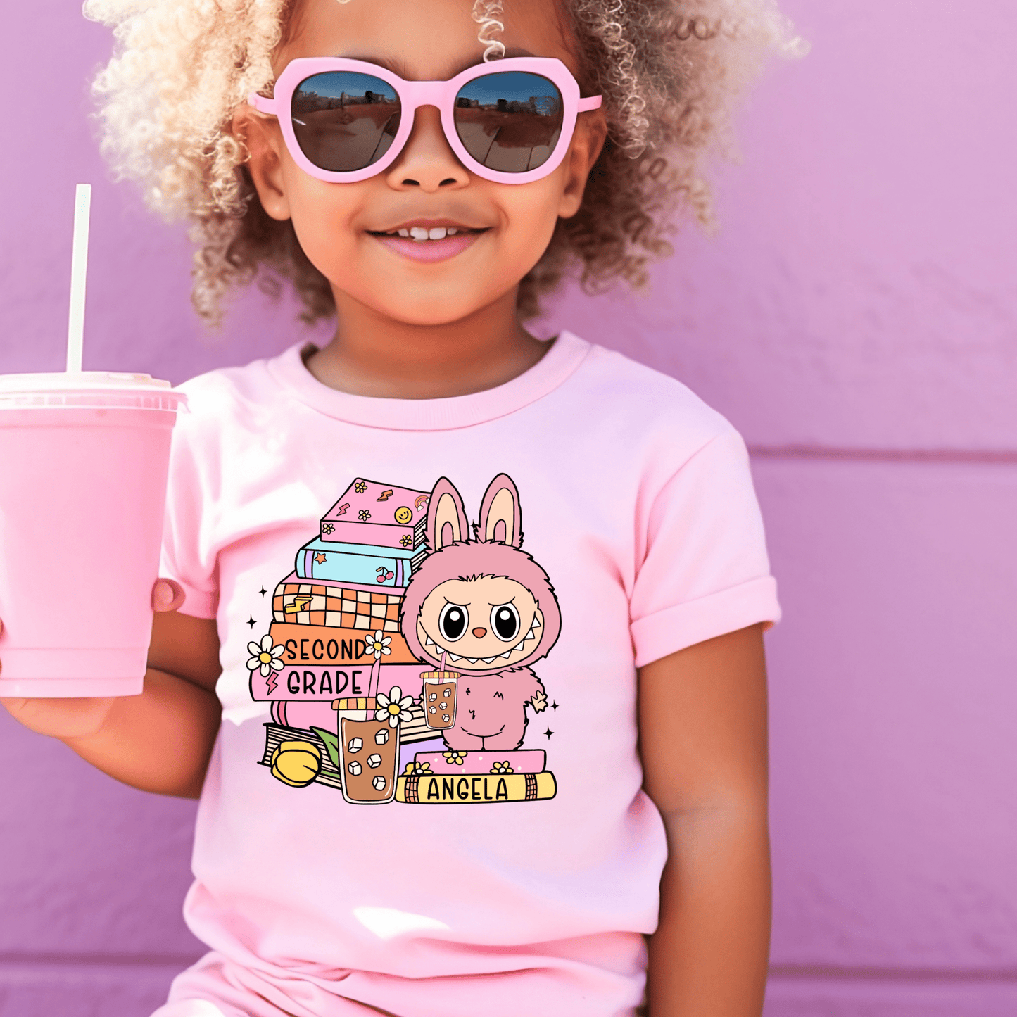 🌟 Labubu Custom Back to School Shirt – Personalized Kids Tee with Cute Cartoon Design - secapparelonline