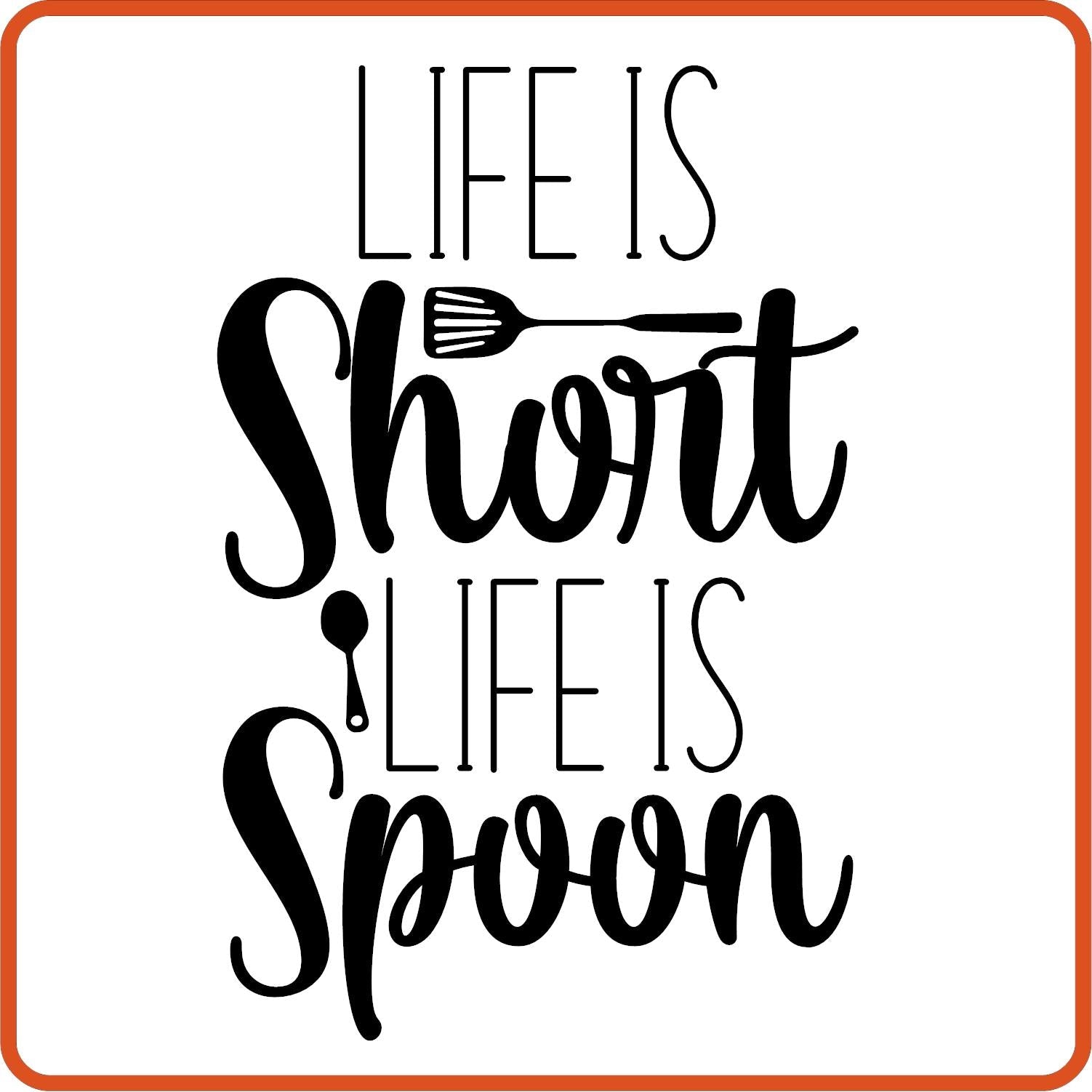 Life Is Short Life Is Spoon | Apron Iron On Decals Patches by SEC Apparel - secapparelonline