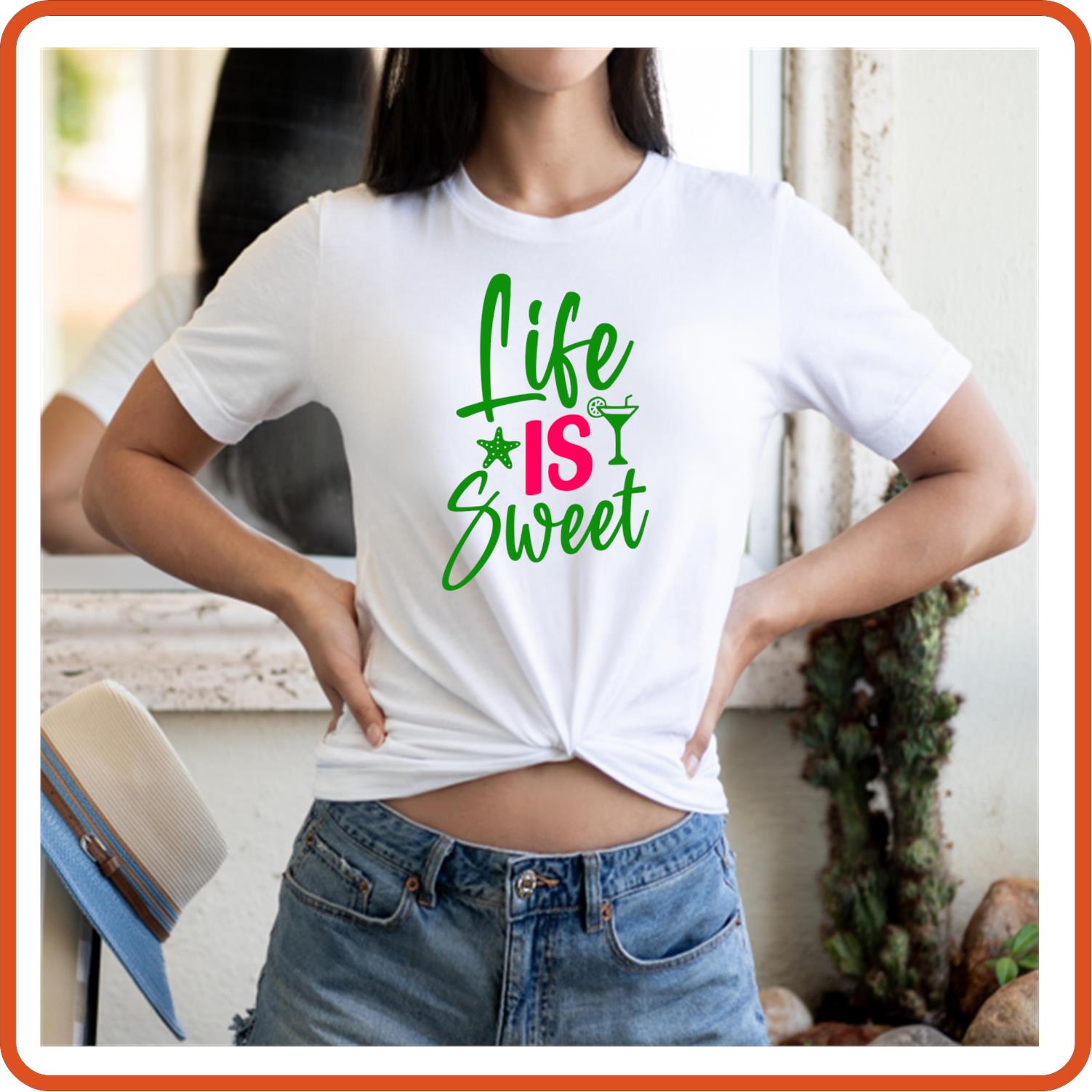 Life is Sweet | Summer Iron On Decal by SEC Apparel for Shirts, Clothing and More - secapparelonline