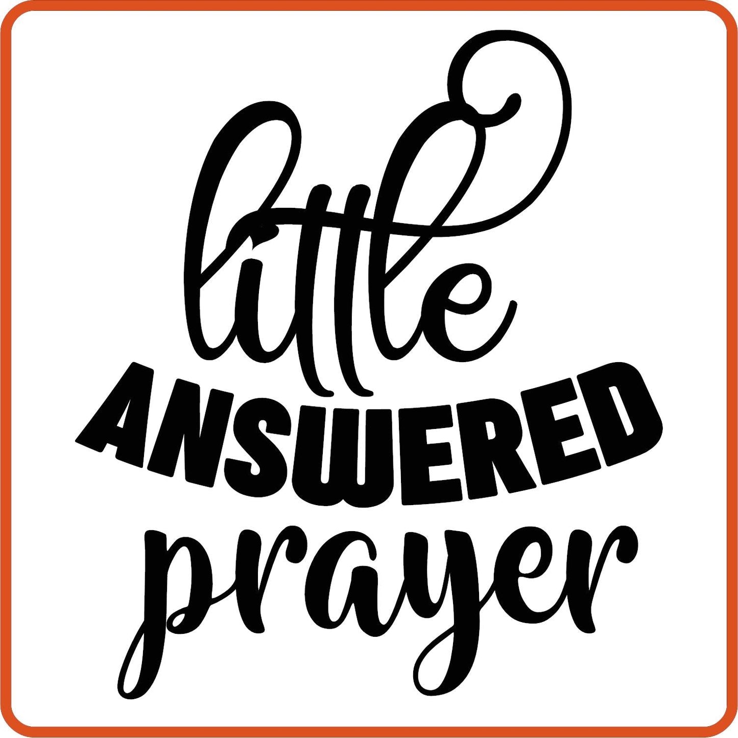Little Answered Prayer | New Baby Iron On Decal Patches by SEC Apparel - secapparelonline