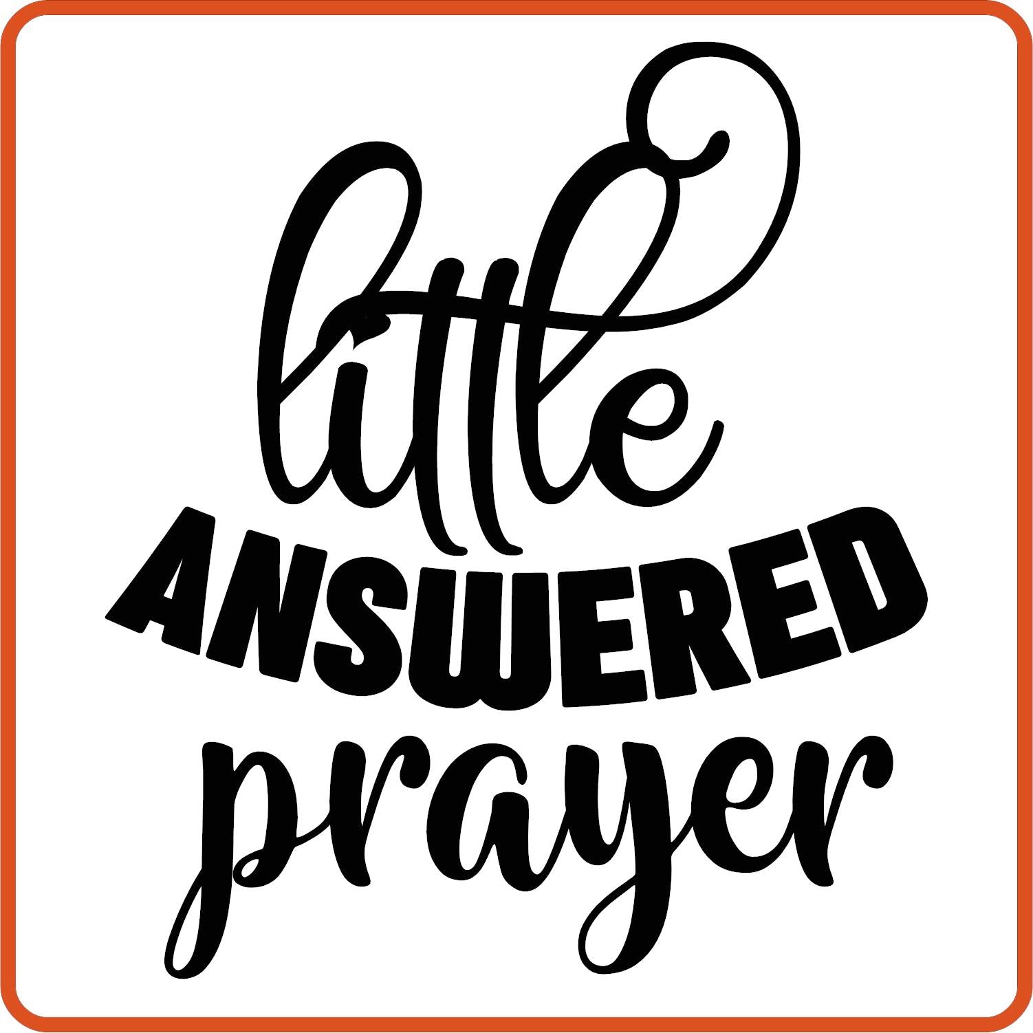 Little Answered Prayer | New Baby Iron On Decal Patches by SEC Apparel - secapparelonline