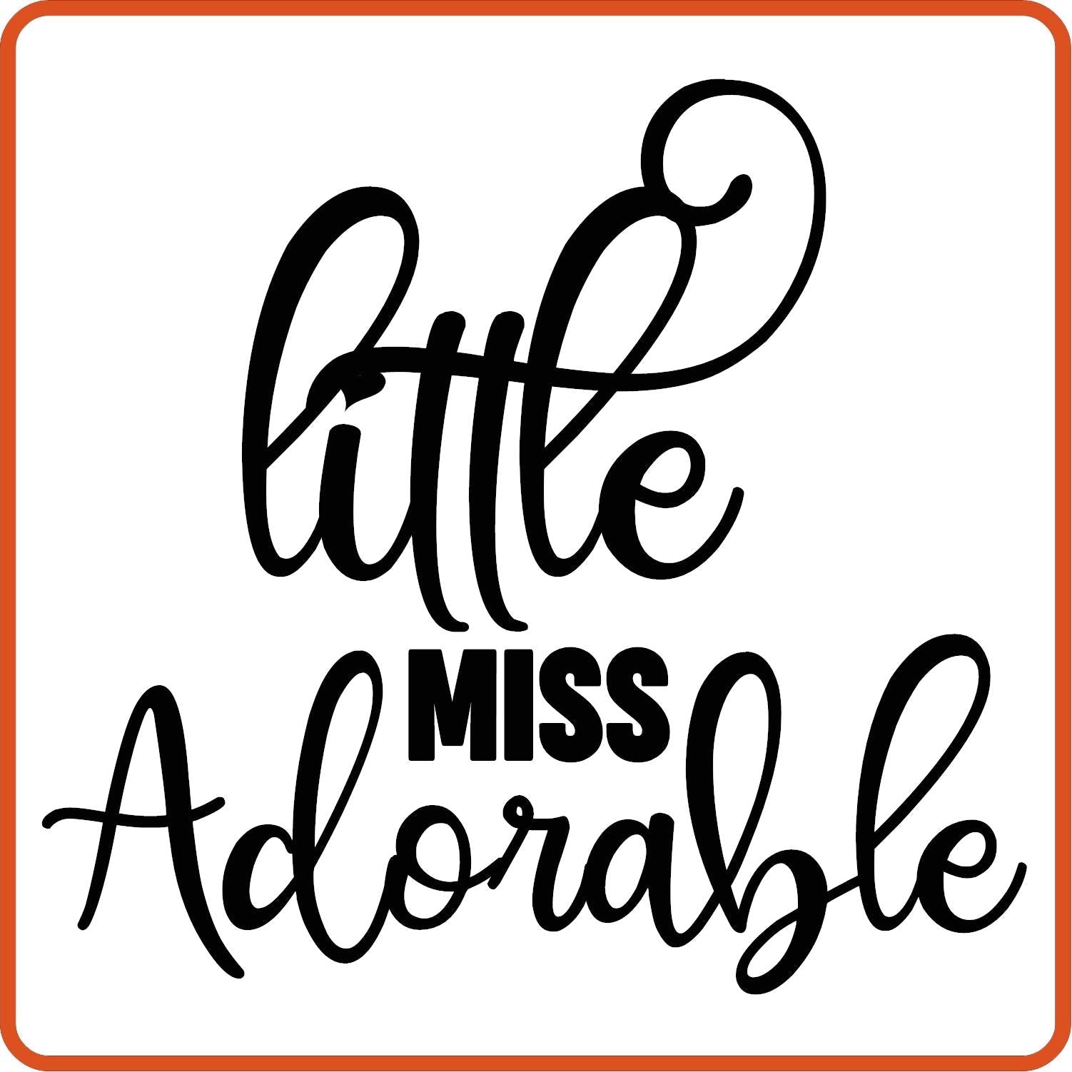 Little Miss Adorable | New Baby Iron On Decal Patches by SEC Apparel - secapparelonline