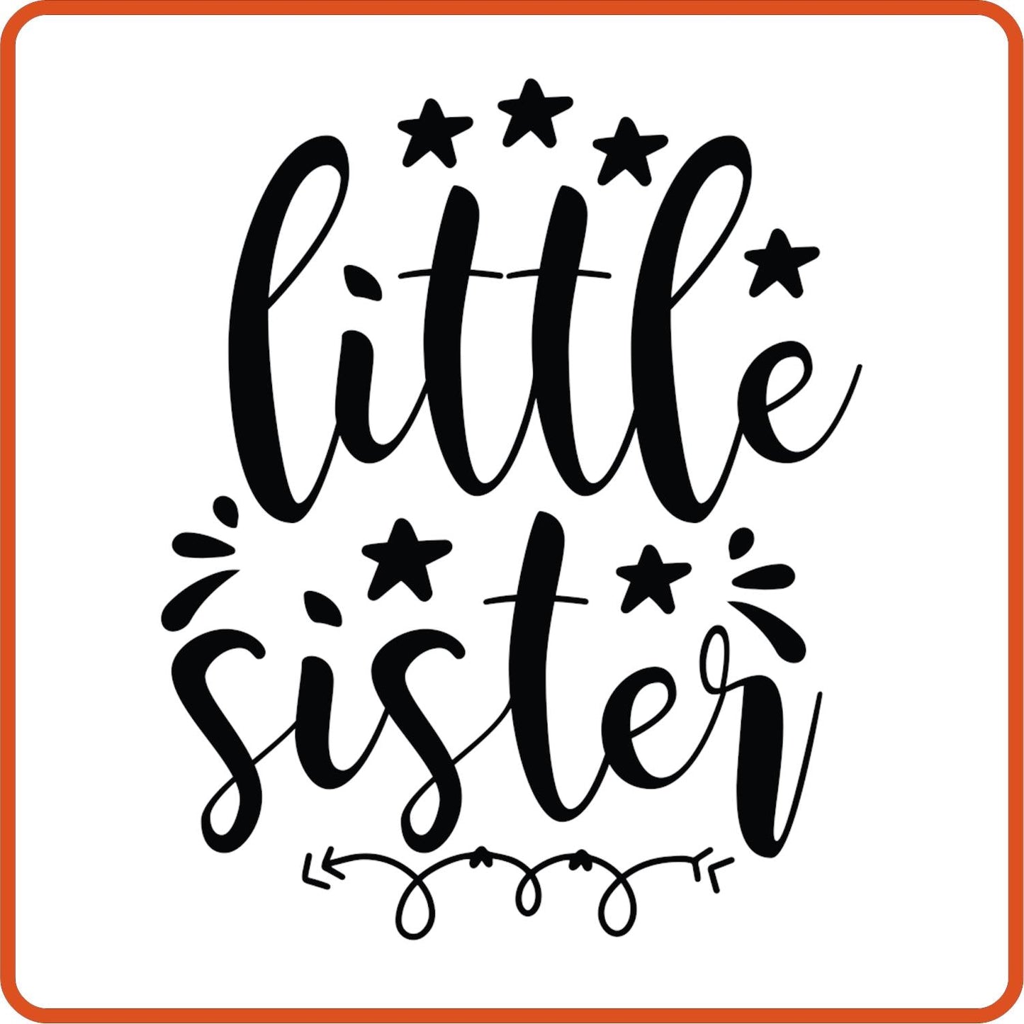Little Sister | Family Iron On Decals Patches by SEC Apparel - secapparelonline