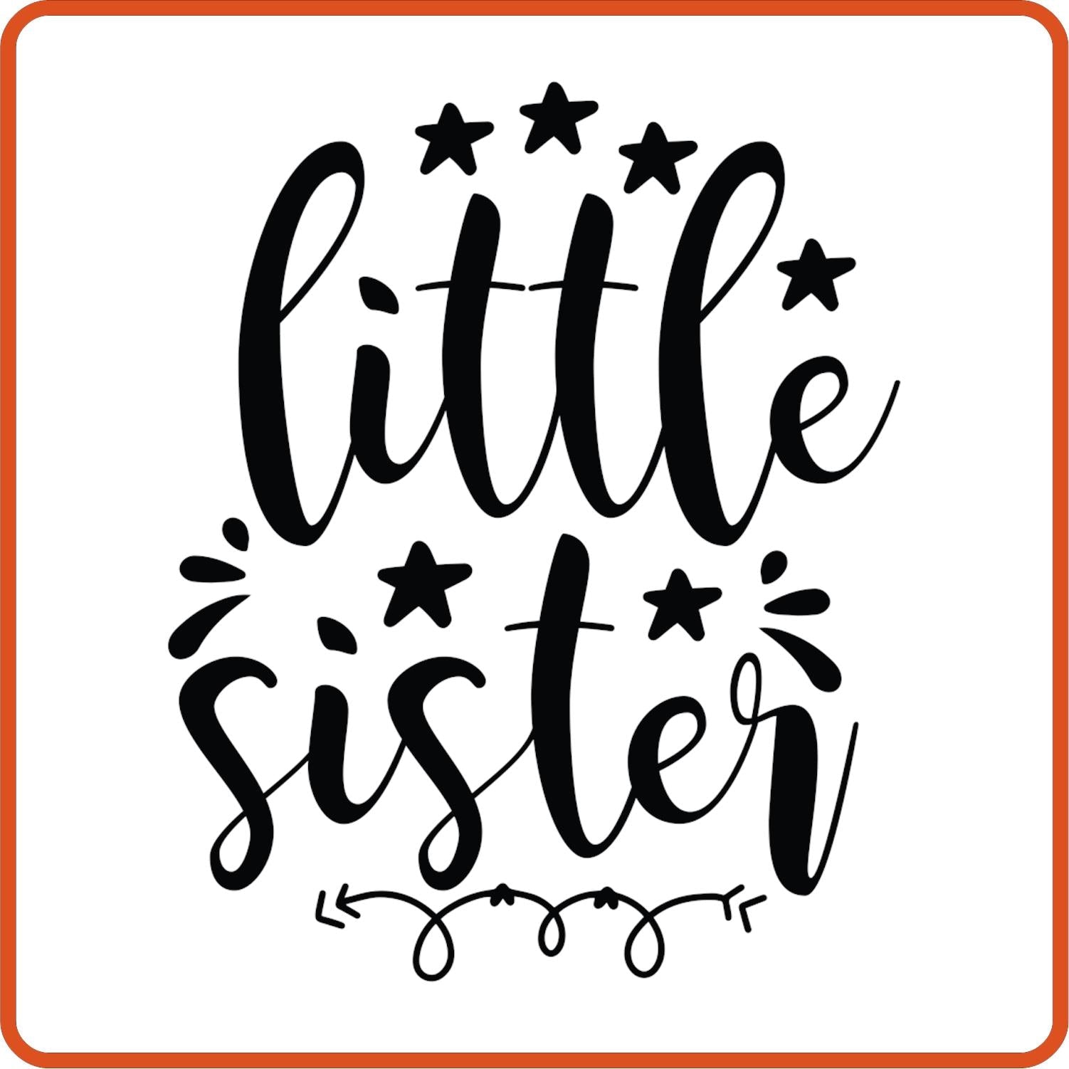 Little Sister | Family Iron On Decals Patches by SEC Apparel - secapparelonline