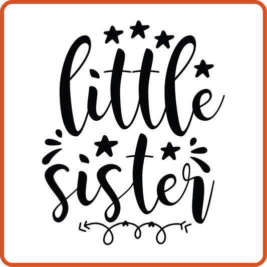 Little Sister | Family Iron On Decals Patches by SEC Apparel - secapparelonline