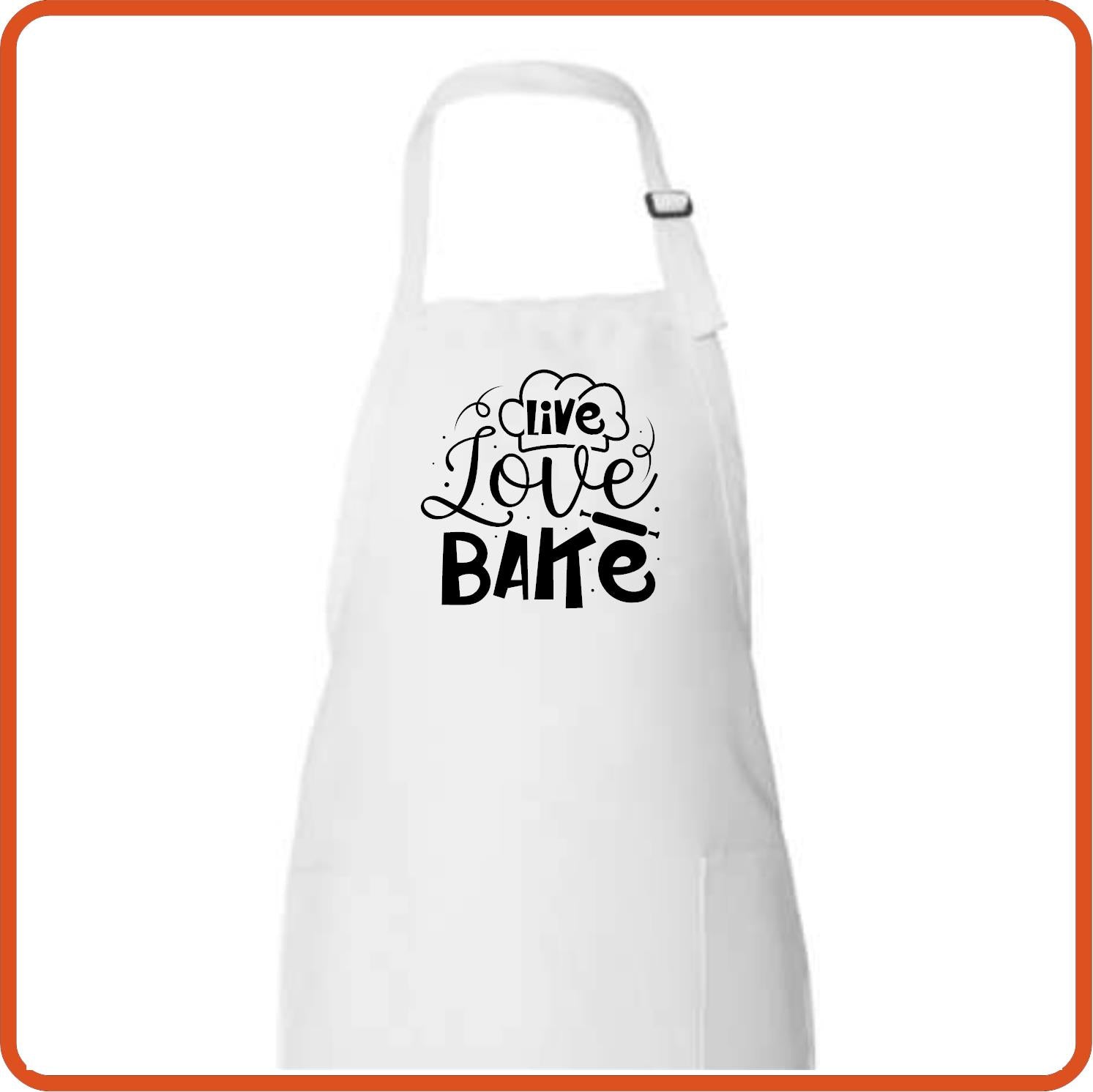 Live Love Bake Full Length Apron by SEC Apparel - secapparelonline