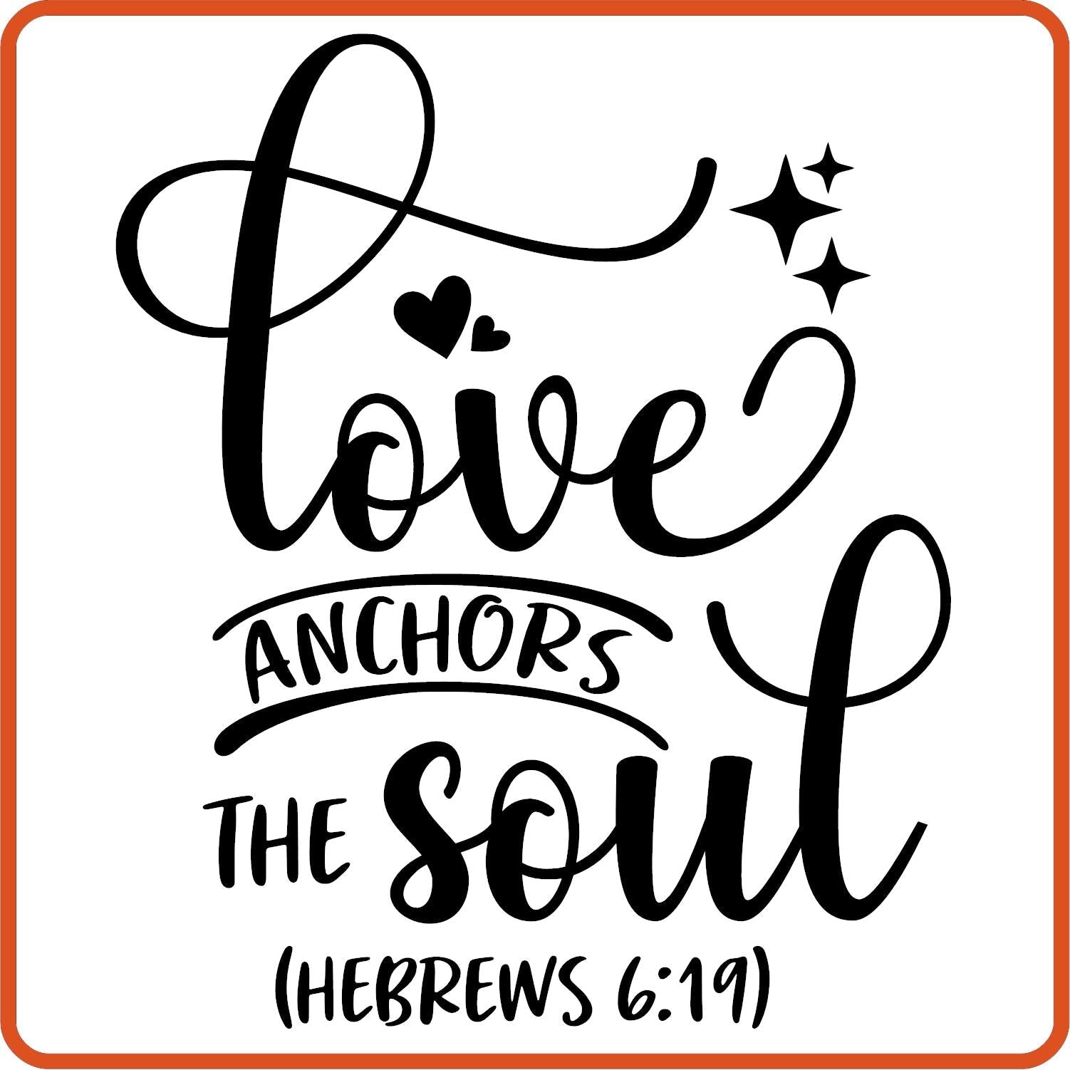 Love Anchors the Soul| Bible | Religious Iron On Decals Patches by SEC Apparel - secapparelonline
