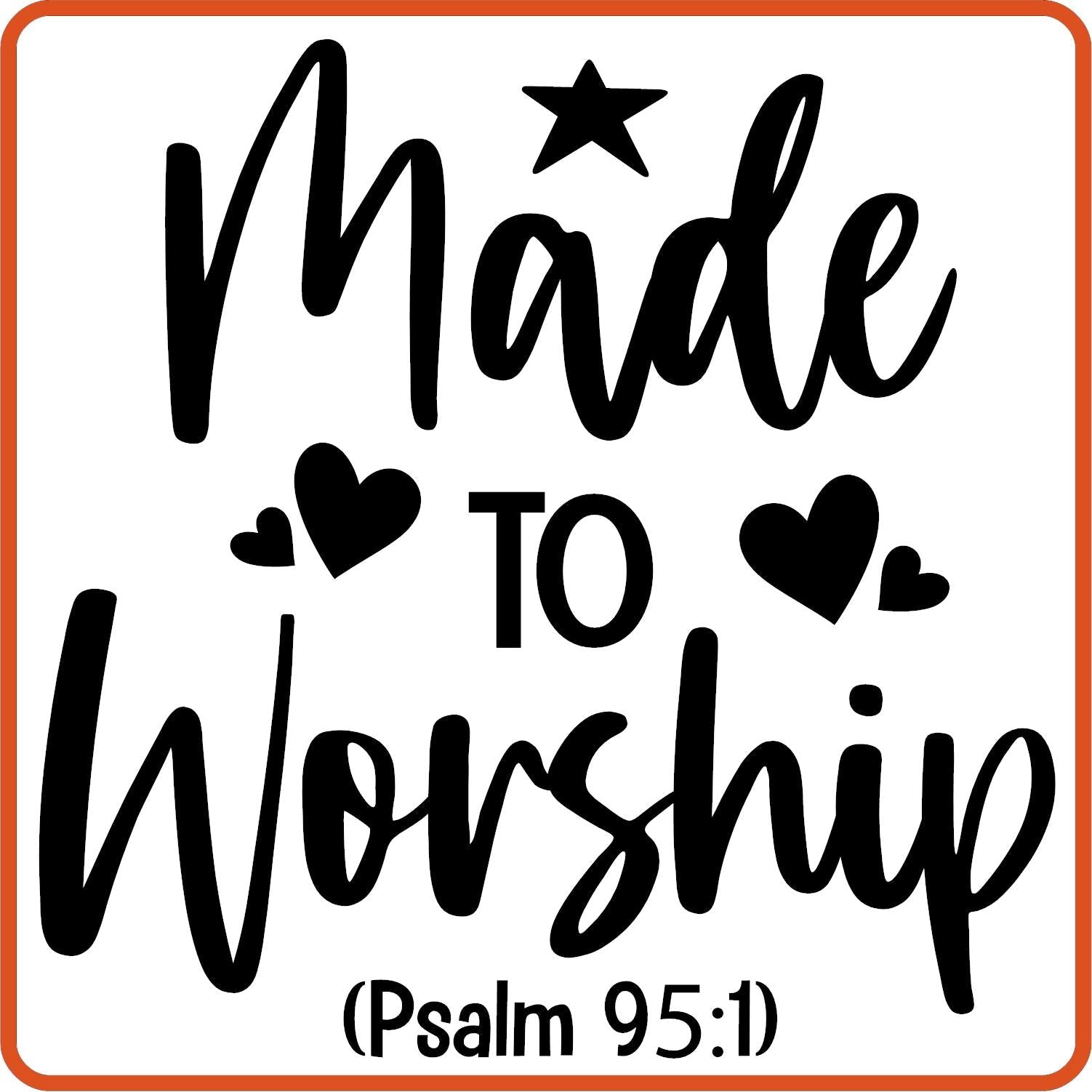 Made to Worship | Bible | Religious Iron On Decals Patches by SEC Apparel - secapparelonline