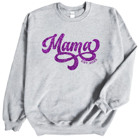 Mama Glitter Sweatshirt – Celebrate Motherhood in Sparkling Style