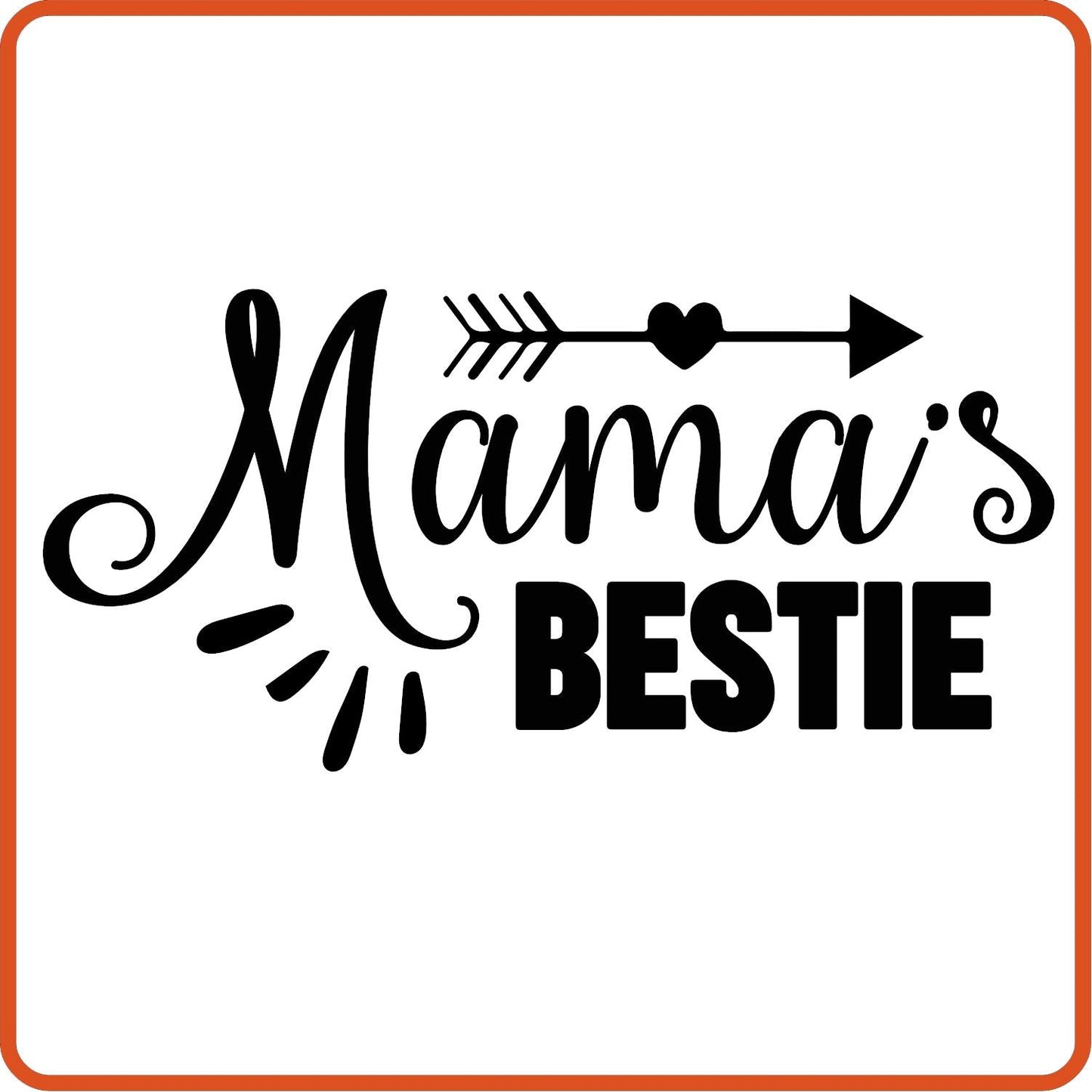 Mama's Bestie | New Baby Iron On Decal Patches by SEC Apparel - secapparelonline