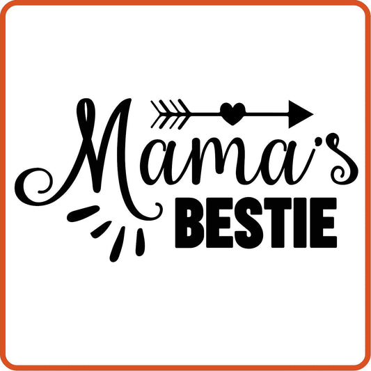 Mama's Bestie | New Baby Iron On Decal Patches by SEC Apparel - secapparelonline