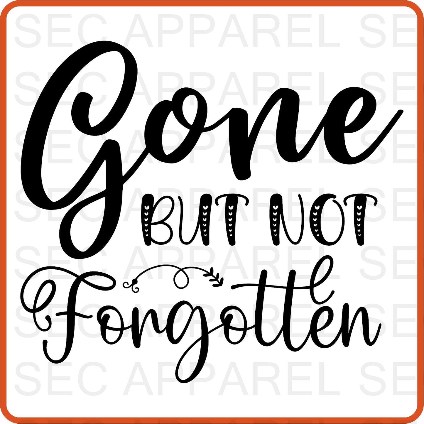 Memorial Day Iron On Decals Patches transfers vinyl for shirts, clothing | Gone But Not Forgotten - secapparelonline