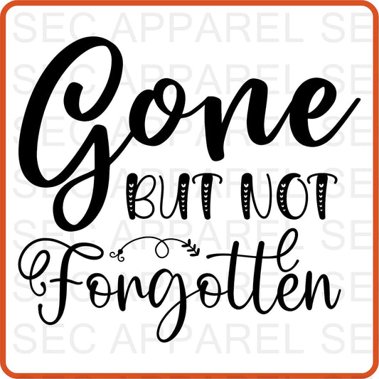 Memorial Day Iron On Decals Patches transfers vinyl for shirts, clothing | Gone But Not Forgotten - secapparelonline