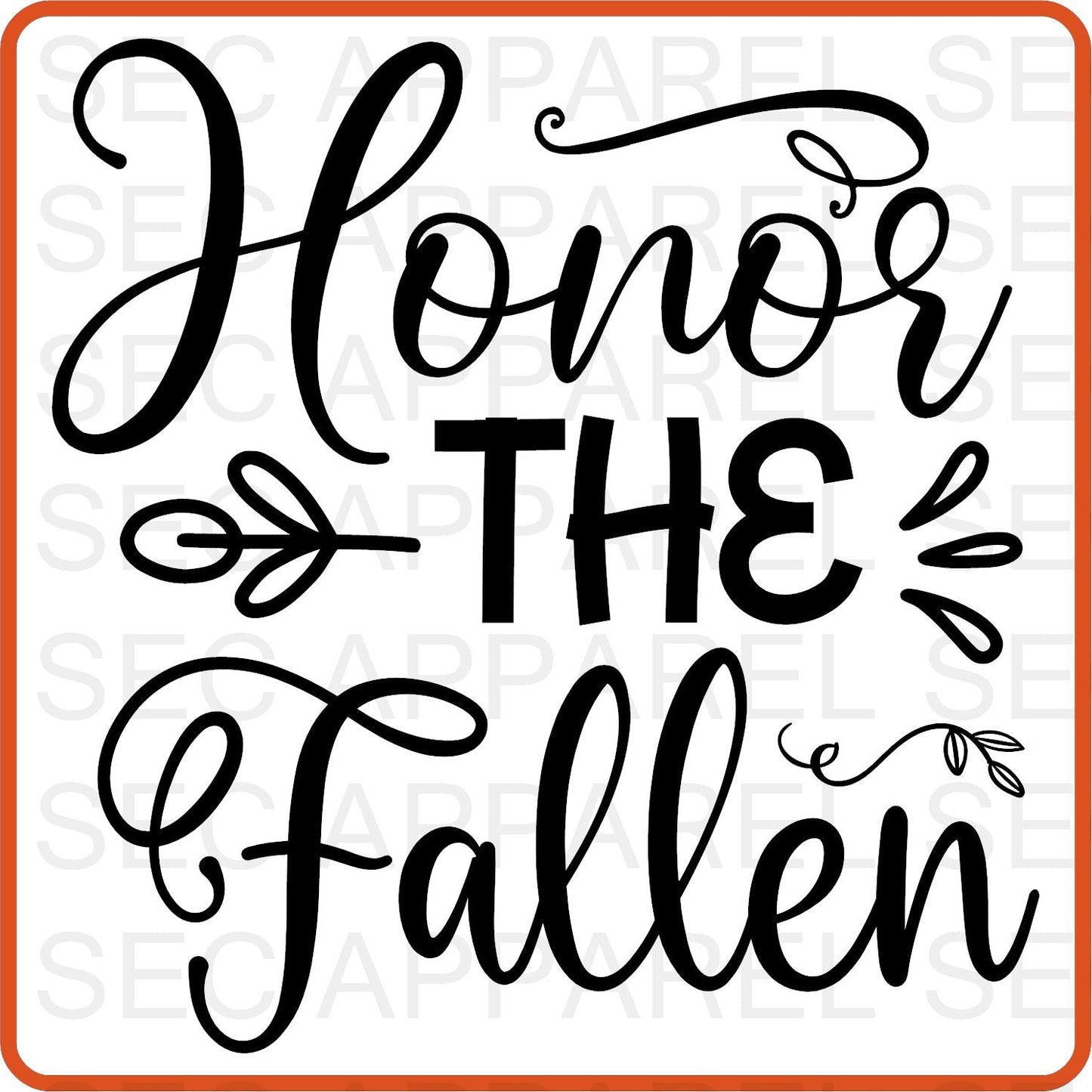 Memorial Day Iron On Decals Patches transfers vinyl for shirts, clothing | Honor the Fallen - secapparelonline