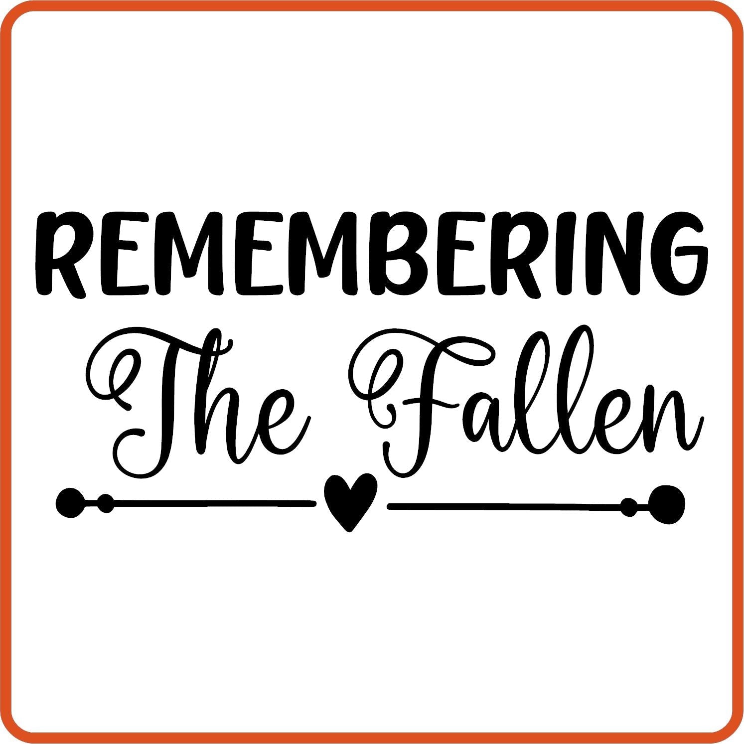 Memorial Day Iron On Decals Patches transfers vinyl for shirts, clothing | Remembering the fallen - secapparelonline