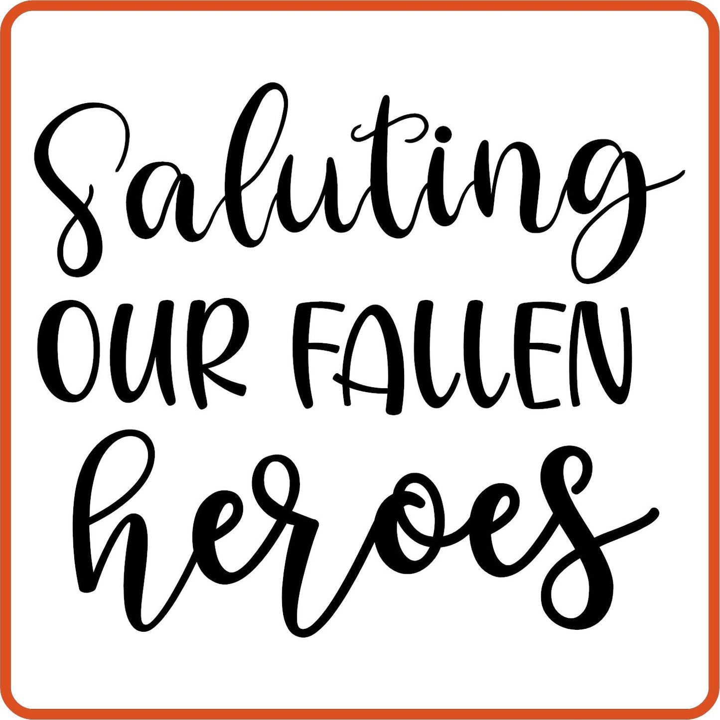 Memorial Day Iron On Decals Patches transfers vinyl for shirts, clothing | Saluting Our Fallen Heroes - secapparelonline