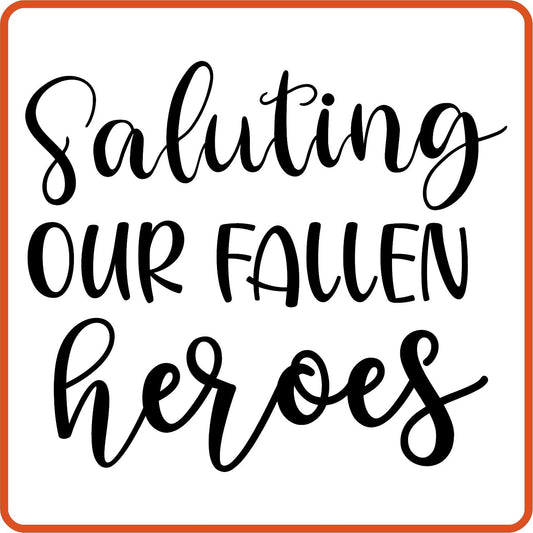 Memorial Day Iron On Decals Patches transfers vinyl for shirts, clothing | Saluting Our Fallen Heroes - secapparelonline