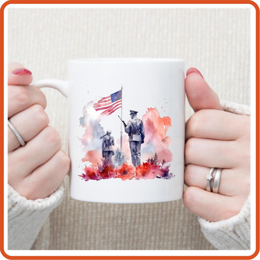 Memorial Day Mugs - 11oz Coffee Mug for service personnel. v.6 - secapparelonline