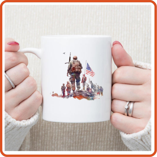 Memorial Day Mugs - 11oz Coffee Mug for service personnel. v.9 - secapparelonline