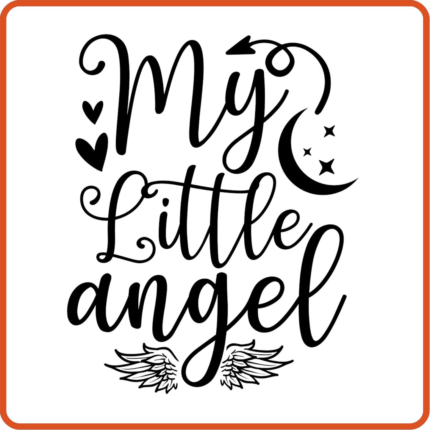 My little Angel | Memorial | Sympathy Iron On Decals Patches by SEC Apparel