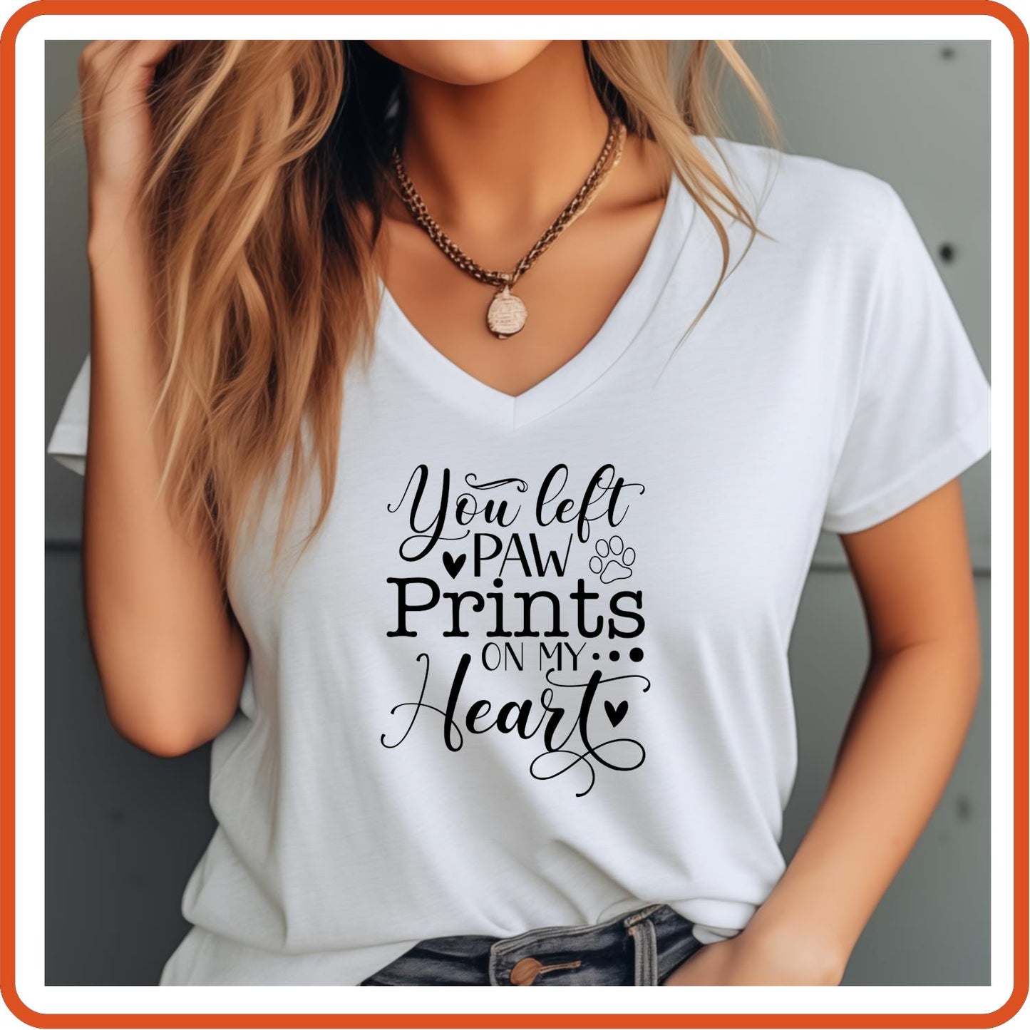 You Left Paw Prints On My Heart |Memorial Sympathy Shirts T-Shirts by SEC Apparel