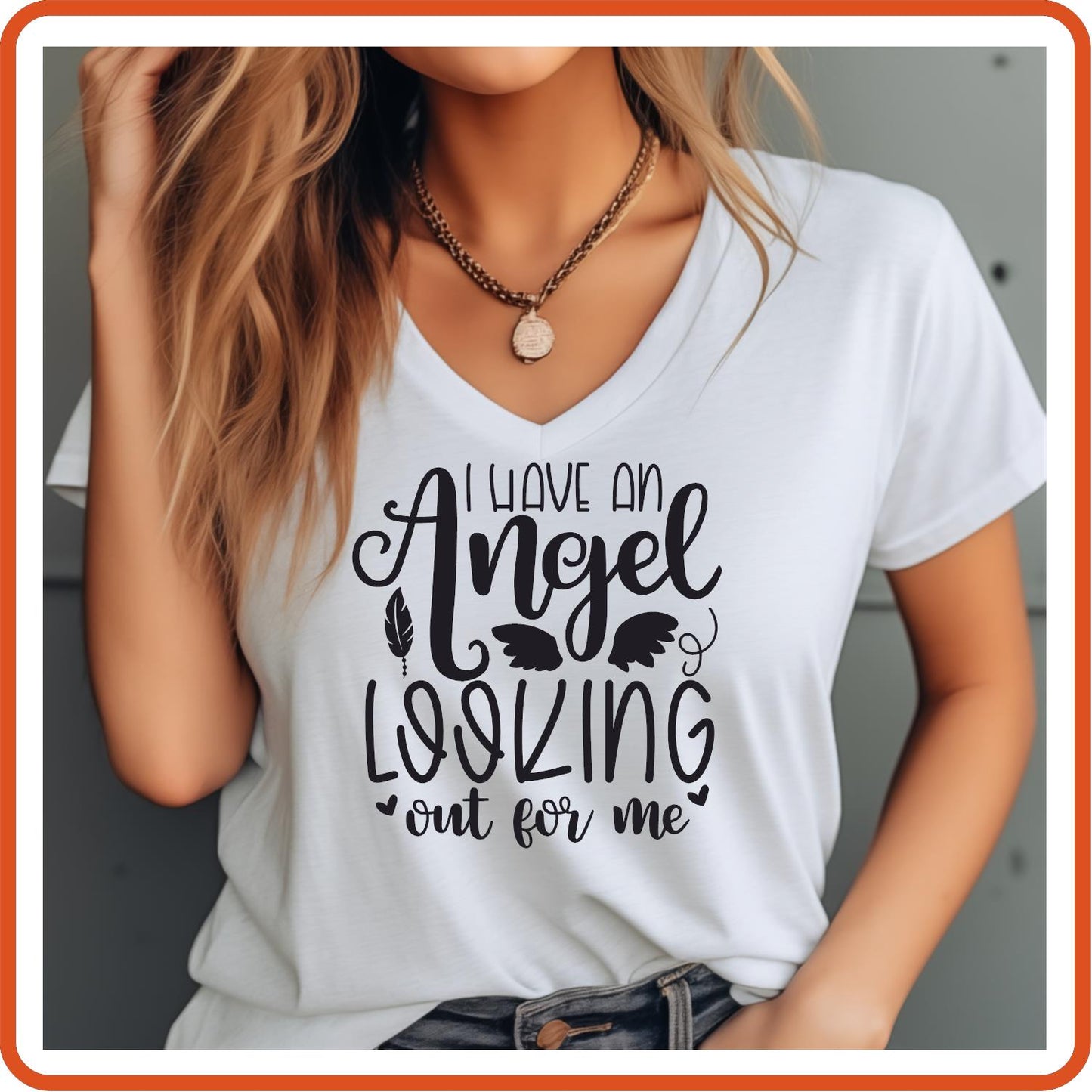 I Have an Angel Looking Out For Me |Memorial Sympathy Shirts T-Shirts by SEC Apparel