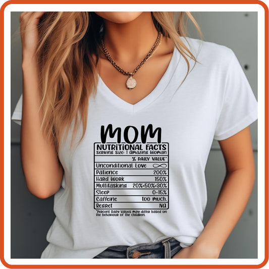 Mom Nutritional Facts | Family Shirts | T-Shirts by SEC Apparel - secapparelonline