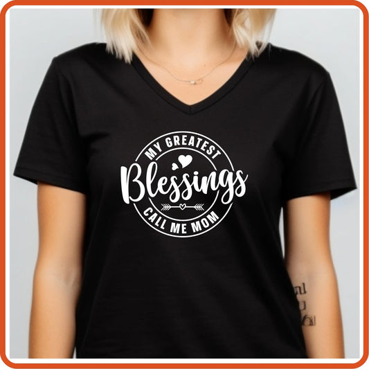 Mother's Day Graphic T Shirts| Unisex | SEC Apparel | My Greatest Blessings Call Me Mom - secapparelonline