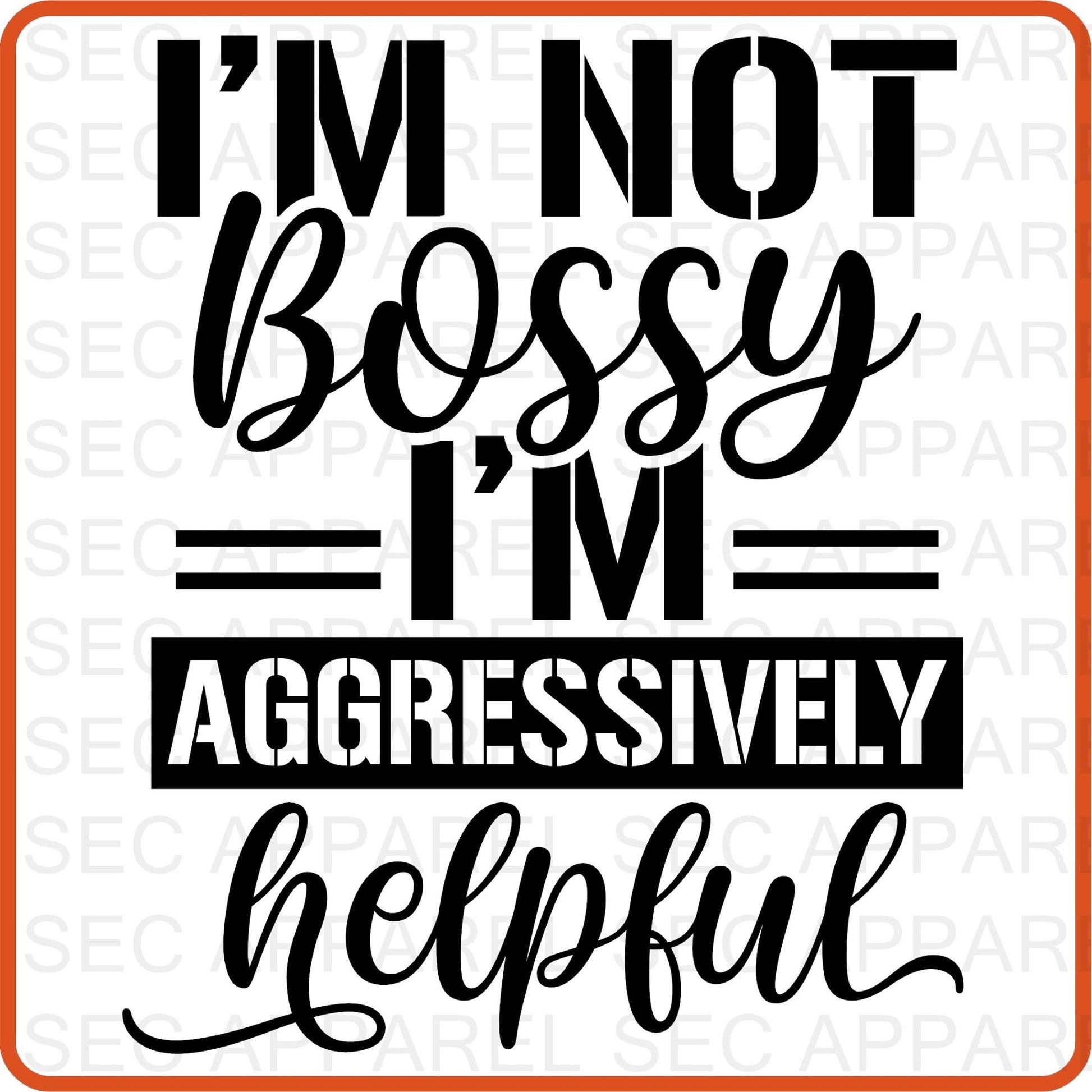 Mother's Day Iron On Decals Patches transfers vinyl for shirts, clothing | SEC Apparel | I'm Not Bossy - secapparelonline
