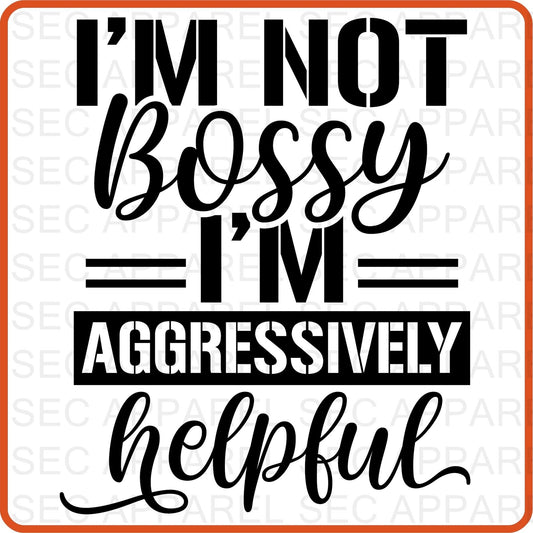 Mother's Day Iron On Decals Patches transfers vinyl for shirts, clothing | SEC Apparel | I'm Not Bossy - secapparelonline