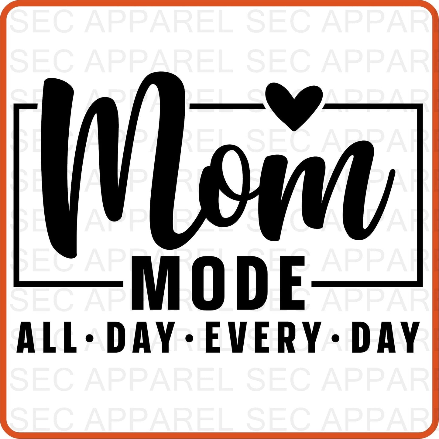 Mother's Day Iron On Decals Patches transfers vinyl for shirts, clothing | SEC Apparel | Mom Mode - secapparelonline