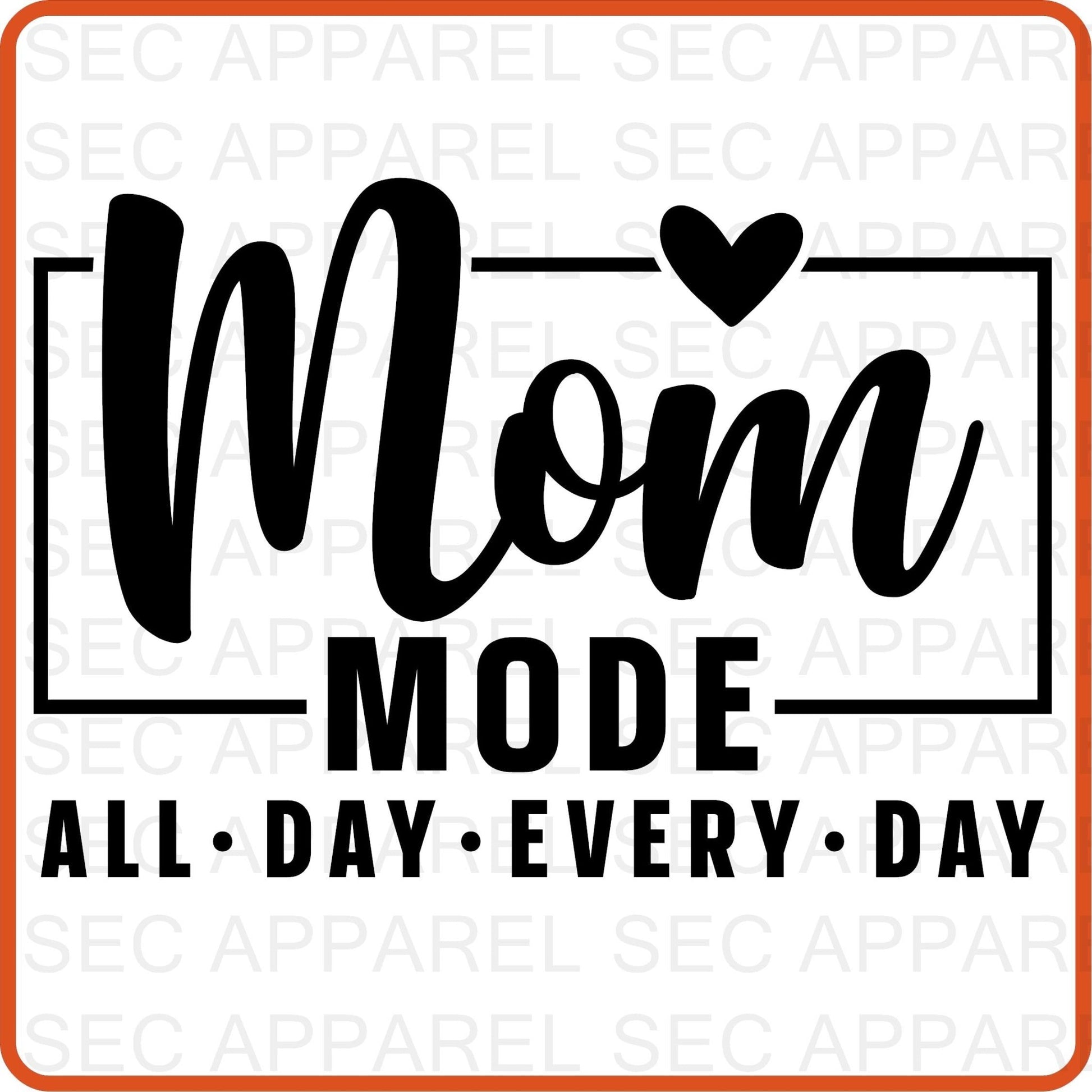 Mother's Day Iron On Decals Patches transfers vinyl for shirts, clothing | SEC Apparel | Mom Mode - secapparelonline