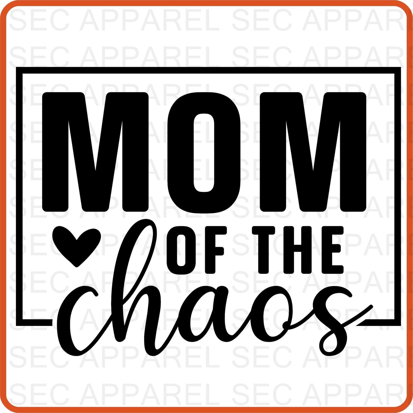 Mother's Day Iron On Decals Patches transfers vinyl for shirts, clothing | SEC Apparel | Mom of the Chaos - secapparelonline