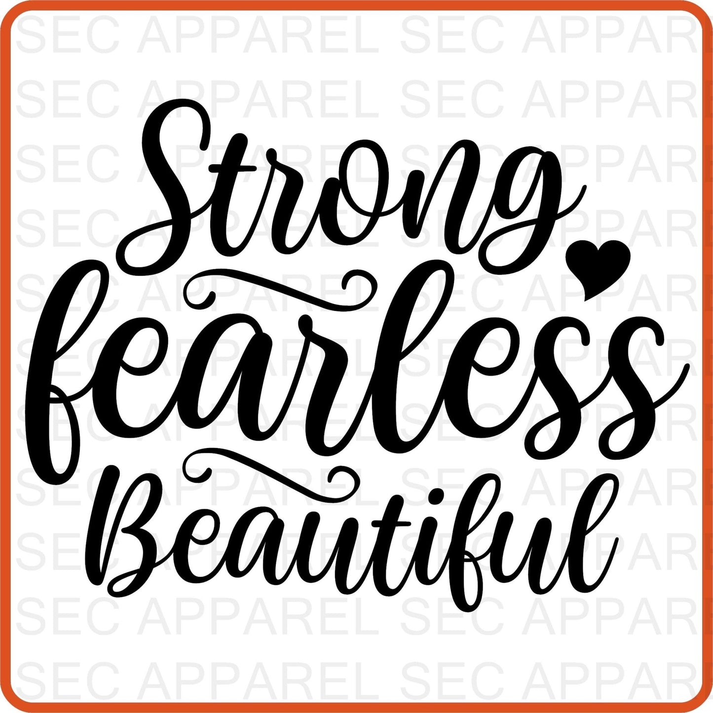 Mother's Day Iron On Decals Patches transfers vinyl for shirts, clothing | SEC Apparel | Strong Fearless Beautiful - secapparelonline