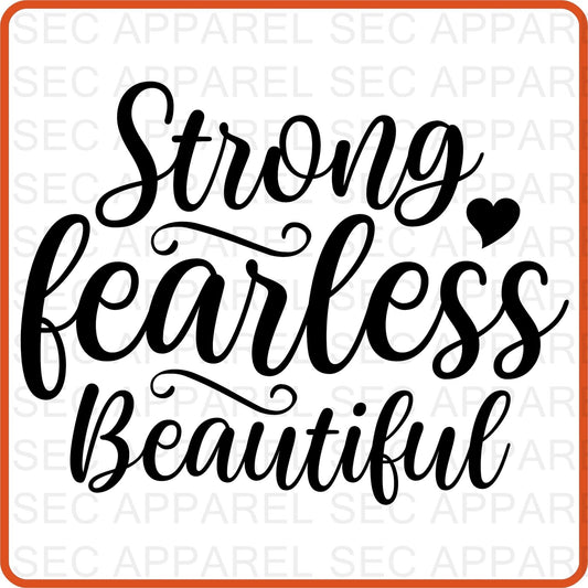 Mother's Day Iron On Decals Patches transfers vinyl for shirts, clothing | SEC Apparel | Strong Fearless Beautiful - secapparelonline