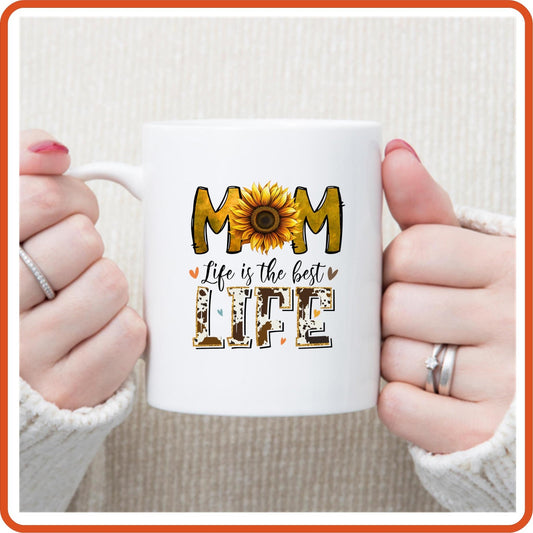 Mother's Day Mugs - 11oz Coffee Mug | Gift | SEC Apparel | Mom Life is the best life - secapparelonline