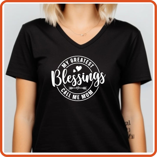 Mother's Day Graphic T Shirts| Unisex | SEC Apparel | My Greatest Blessings Call Me Mom