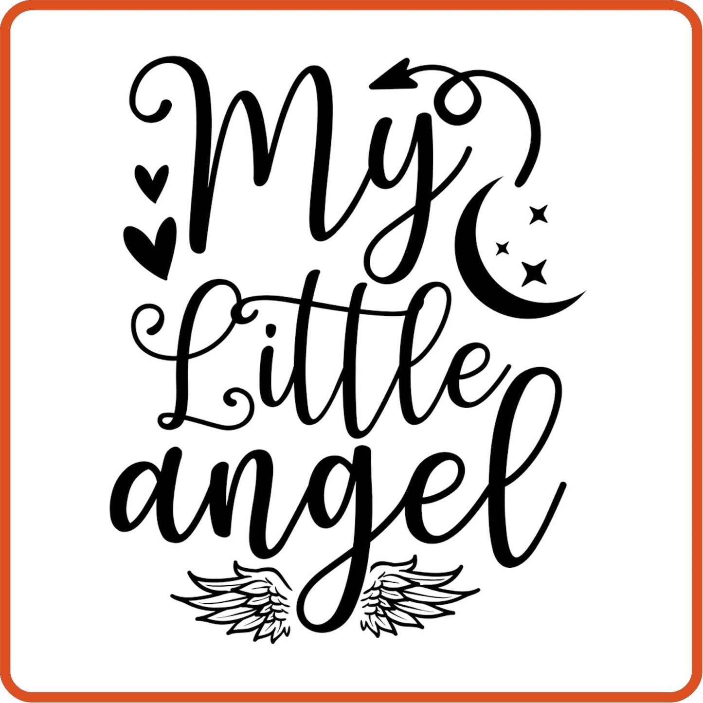 My little Angel | Memorial | Sympathy Iron On Decals Patches by SEC Apparel - secapparelonline