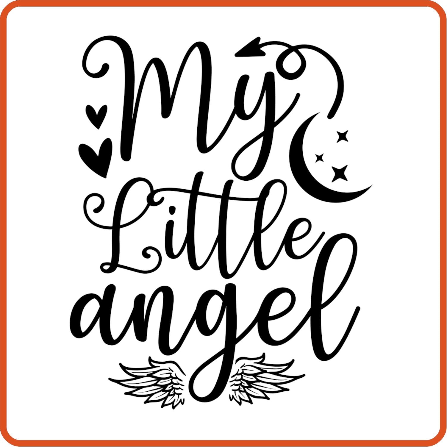 My little Angel | Memorial | Sympathy Iron On Decals Patches by SEC Apparel - secapparelonline