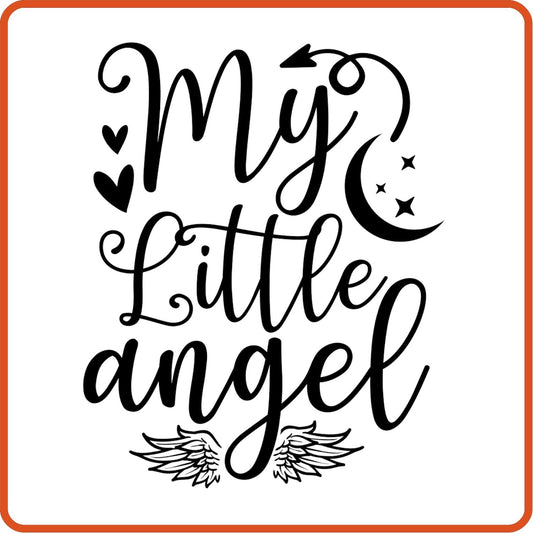 My little Angel | Memorial | Sympathy Iron On Decals Patches by SEC Apparel - secapparelonline