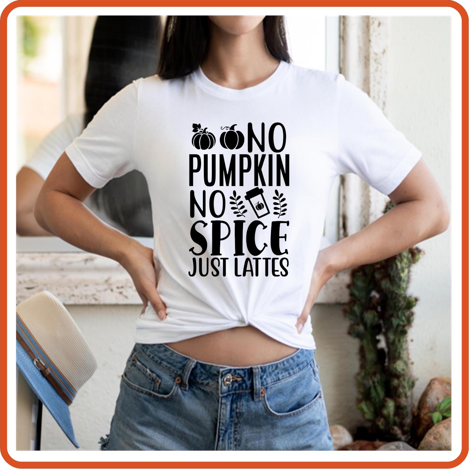No Pumpkin No Spice Just Lattes | Fall Shirts | T-Shirts by SEC Apparel - secapparelonline