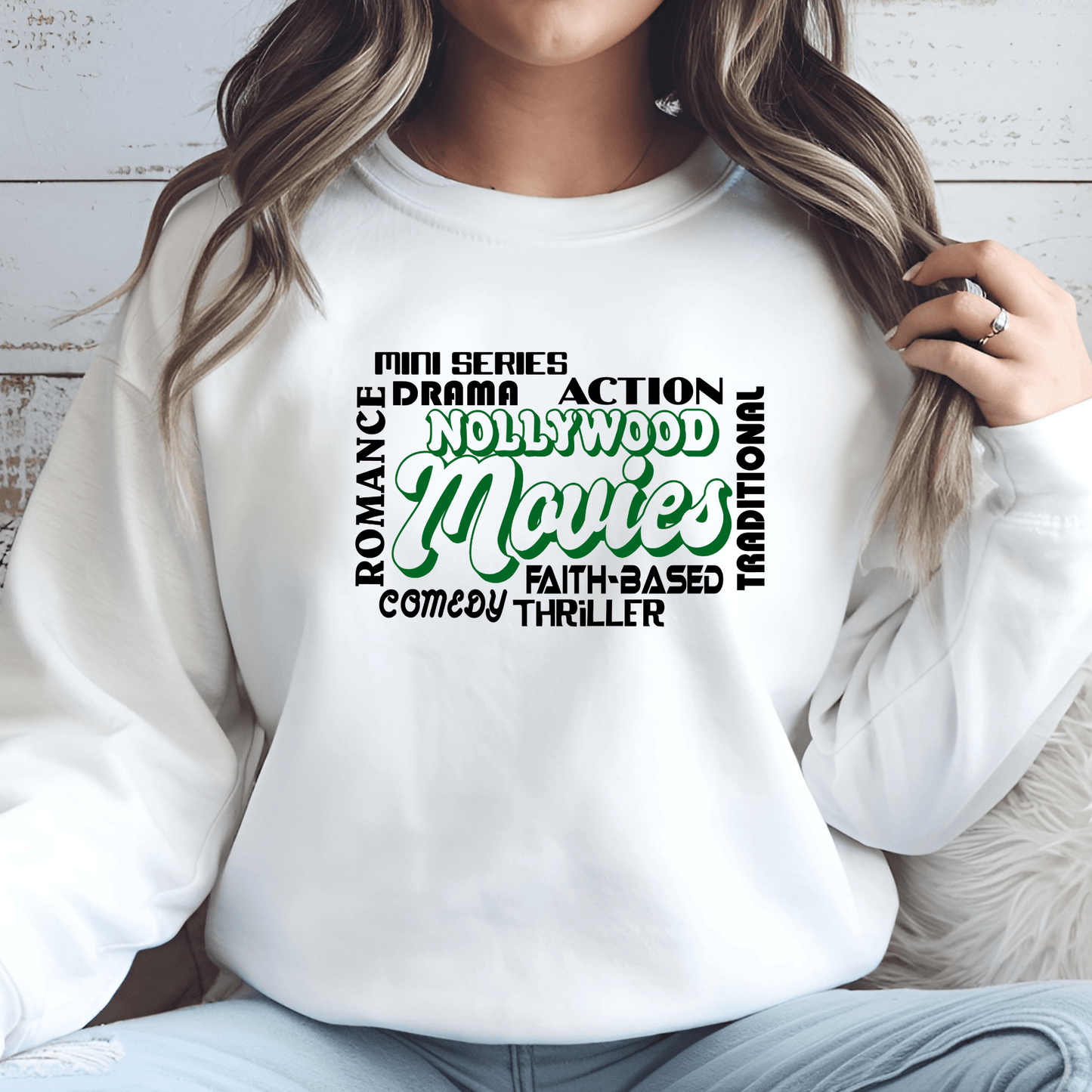 Nollywood Movies Unisex Shirt & Hoodie Collection – Crew Neck, V - Neck, Sweatshirts - secapparelonline