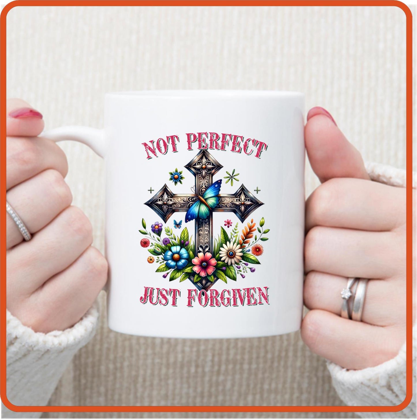 Not Perfect Just Forgiven | Christian | Religious Mugs - 11oz Coffee Mug by SEC Apparel - secapparelonline